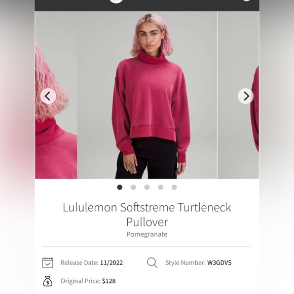 35. Lululemon women’s 10 pink softstreme turtleneck pullover - Picture 4 of 11